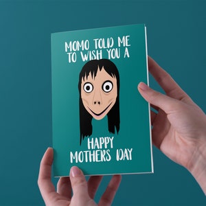 Momo sagte mir, Ihnen eine glückliche Mutter Tag Muttertagskarte - kostenloser UK-Versand