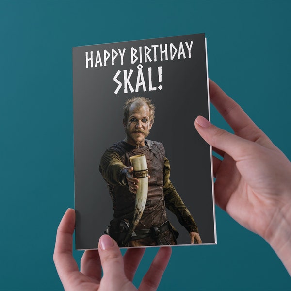 Happy Birthday Skal Birthday Greeting Card - Free UK Shipping