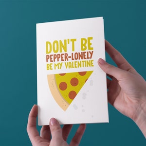 Don’t Be Pepper-Lonely - Carte de vœux pour la Saint-Valentin - Livraison gratuite au Royaume-Uni