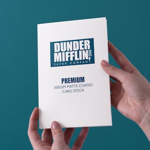 Dunder Mifflin Paper Company 300gsm carte Stock Anniversaire /Anniversaire /Félicitations Carte de voeux - Livraison gratuite au Royaume-Uni