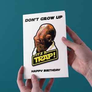 Ne grandissez pas sa carte de voeux d'anniversaire piège - Livraison gratuite au Royaume-Uni