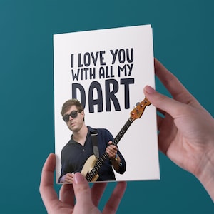 I Love You With All My Dart - Joe Dart - Verjaardag / Verjaardag / Valentijnsdag Wenskaart - Gratis Britse verzending