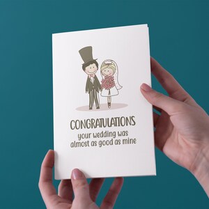 Seu casamento foi quase tão bom quanto o meu cartão de casamento - frete grátis para o Reino Unido