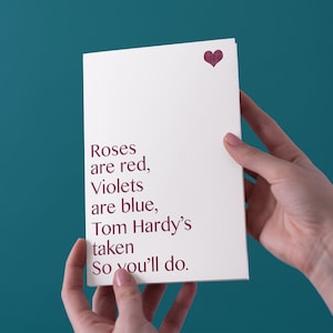 Roses Are Red, Violets Are Blue Tom Hardy es Taken. So werden Sie Valentines Card tun - kostenloser UK Versand