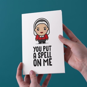 Usted pone un hechizo en mí - Sabrina Spellman - Aniversario / cumpleaños / Valentines Día tarjeta de felicitación - Envío gratis del Reino Unido