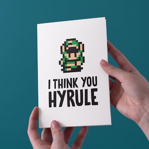 I Think You Hyrule - Verjaardag / Verjaardag / Valentijnsdag Wenskaart - Gratis Verzending in het Verenigd Koninkrijk
