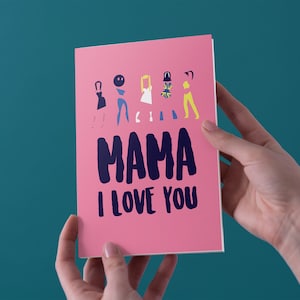 Mama ik hou van je, Spice meisjes verjaardag/Mothers Day Card-gratis UK scheepvaart