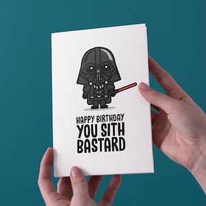 Feliz aniversário, seu cartão de aniversário bastardo Sith - frete grátis para o Reino Unido