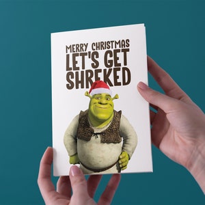 Cartão comemorativo de Natal Let's Get Shreked - Frete grátis para o Reino Unido