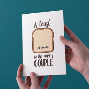 Cartão de casamento/noivado de um brinde ao casal feliz - frete grátis para o Reino Unido