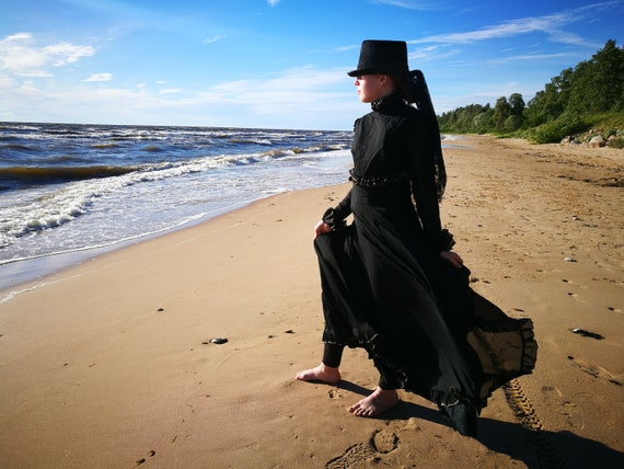 Amazing Jean Varon Victorian style vintage dress f