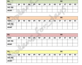 Feuille de suivi des factures - Pastel (fonctionne dans le Happy Planner classique !)