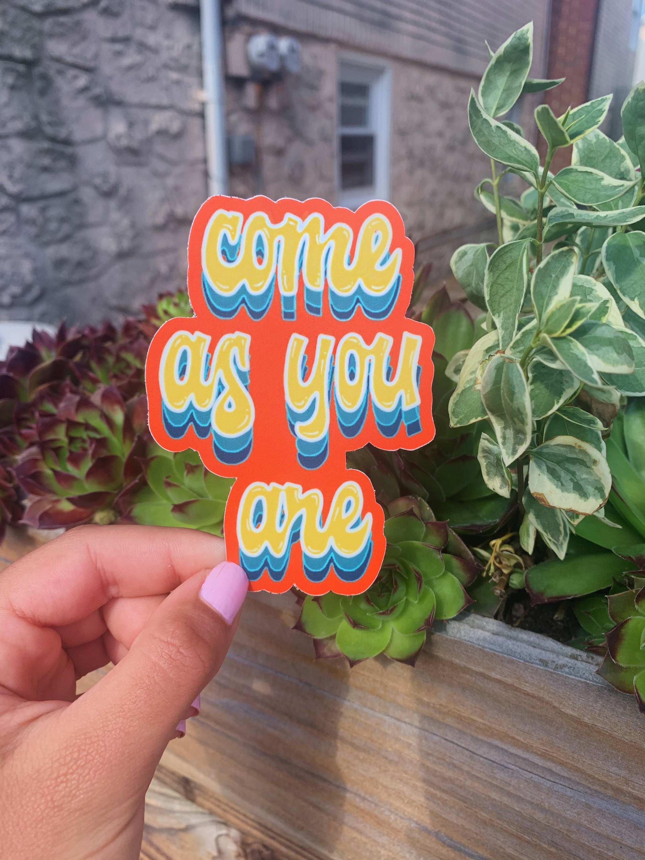 Come As You Are Waterproof Sticker | Etsy