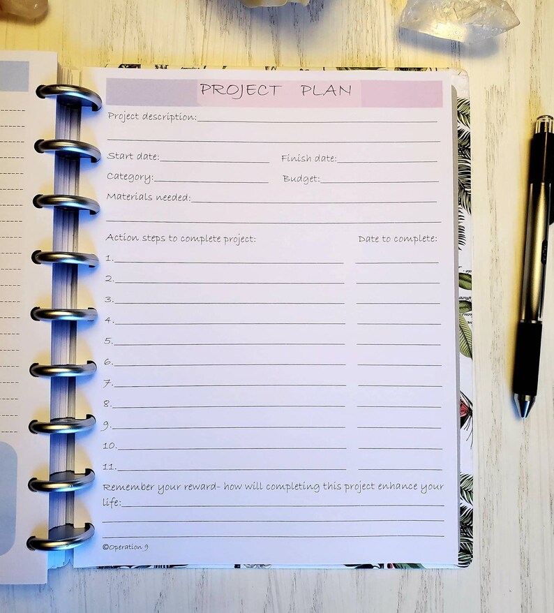 Project Planning Pages for all 9 Disc Planner Systems and Etsy