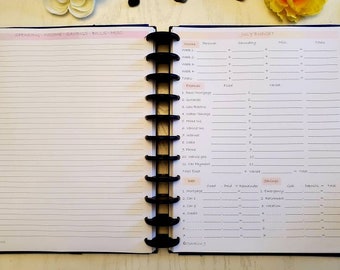 Budget Pages for all 11 Disc Planner Systems, including Arc and Tul