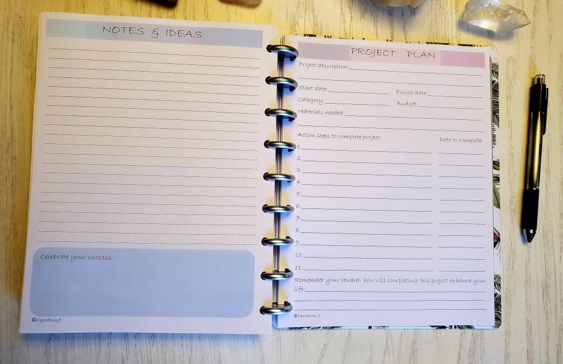 Project Planning Pages for All 9 Disc Planner Systems and Etsy