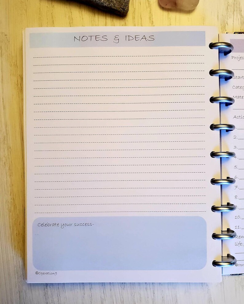 Project Planning Pages for all 9 Disc Planner Systems and Etsy