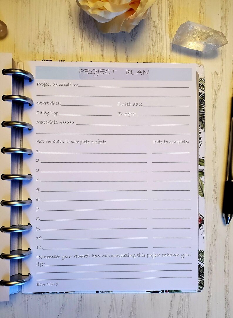 Project Planning Pages for all 9 Disc Planner Systems and Etsy