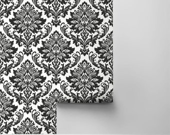 Peel and Stick | Peel and Stick Wallpaper | Self Adhesive Wallpaper | Damask Peel and Stick | Temporary Wallpaper | Damask Wallpaper