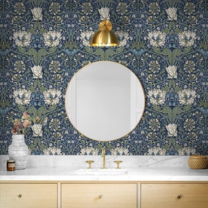 Floral Wallpaper | Wallpaper | Botanical Wallpaper | Vintage Wallpaper | Victorian Wallpaper | Vintage Decor | Graphic Wallpaper | Decor