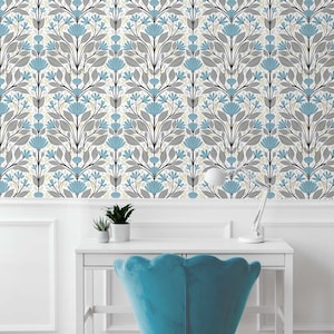 Peel and Stick Wallpaper | Self Adhesive Wallpaper | Floral Peel and Stick | Peel and Stick | Temporary Wallpaper | Graphic Wallpaper