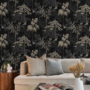 Peel and Stick Wallpaper | Self Adhesive Wallpaper | Botanical Peel and Stick | Peel and Stick | Temporary Wallpaper | Bird Wallpaper