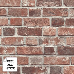 brick wallpaper etsy