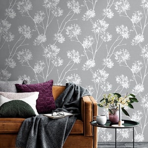 Wallpaper | Dandelion Wallpaper | Peel and Stick Wallpaper | Self Adhesive Peel and Stick | Peel and Stick | Temporary Wallpaper | Botanical