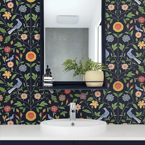 Peel and Stick Wallpaper | Self Adhesive Wallpaper | Botanical Peel and Stick | Peel and Stick | Temporary Wallpaper | William Morris