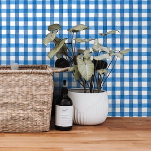 Peel and Stick Wallpaper | Self Adhesive Wallpaper | Plaid Peel and Stick | Peel and Stick | Temporary Wallpaper | Plaid Wallpaper