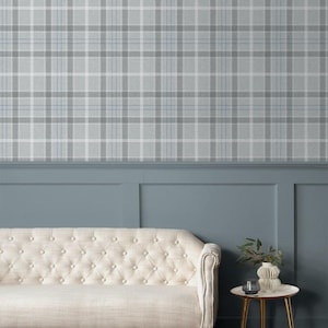 Peel and Stick Wallpaper | Self Adhesive Wallpaper | Plaid Peel and Stick | Peel and Stick | Temporary Wallpaper | Vintage Wallpaper