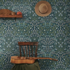 Peel and Stick Wallpaper | Self Adhesive Wallpaper | Floral Peel and Stick | Peel and Stick | Temporary Wallpaper | Vintage Wallpaper