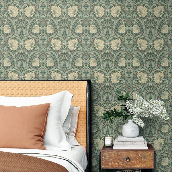 William Morris Peel and Stick Removable Wallpaper - Etsy