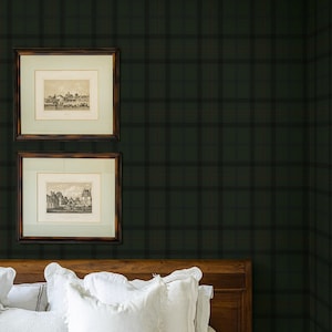 Peel and Stick Wallpaper | Self Adhesive Wallpaper | Plaid Peel and Stick | Peel and Stick | Temporary Wallpaper | Vintage Wallpaper| 4
