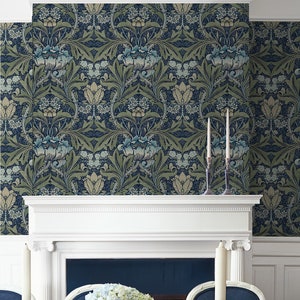 Peel and Stick Wallpaper | Self Adhesive Wallpaper | Botanical Peel and Stick | Peel and Stick | Temporary Wallpaper | William Morris