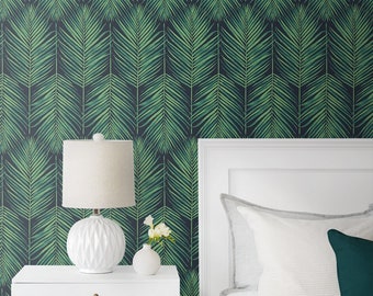 Peel and Stick Wallpaper | Self Adhesive Wallpaper | Tropical Peel and Stick | Peel and Stick | Temporary Wallpaper | Palm Leaf Wallpaper