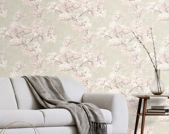 Wallpaper | Floral Wallpaper | Peel and Stick Wallpaper | Self Adhesive Peel and Stick | Peel and Stick | Temporary Wallpaper | Botanical