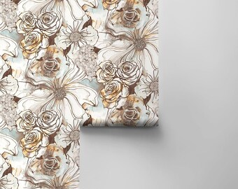 Peel and Stick Wallpaper | Self Adhesive Wallpaper | Abstract Peel and Stick | Peel and Stick | Temporary Wallpaper | Floral Peel Stick