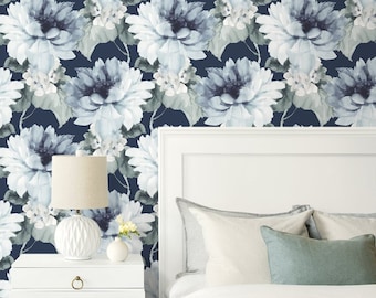 Peel and Stick Wallpaper | Self Adhesive Wallpaper | Watercolor Peel and Stick | Peel and Stick | Temporary Wallpaper | Floral Peel Stick