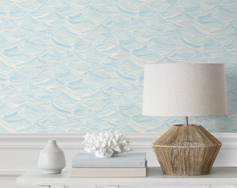 Peel and Stick Wallpaper | Self Adhesive Wallpaper | Ocean Peel and Stick | Peel and Stick | Temporary Wallpaper | Blue Wallpaper