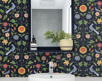 Peel and Stick Wallpaper | Self Adhesive Wallpaper | Botanical Peel and Stick | Peel and Stick | Temporary Wallpaper | William Morris