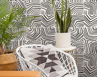 Wallpaper | Abstract Wallpaper | Geometric Wallpaper | Black Wallpaper | Graffiti Wallpaper | Brushstroke Wallpaper | Modern Wallpaper | Art
