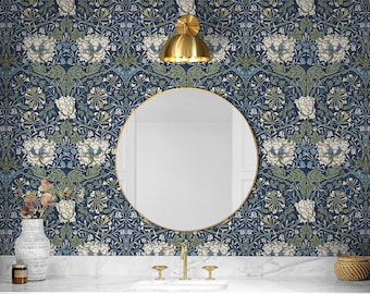 Floral Wallpaper | Wallpaper | Botanical Wallpaper | Vintage Wallpaper | Victorian Wallpaper | Vintage Decor | Graphic Wallpaper | Decor