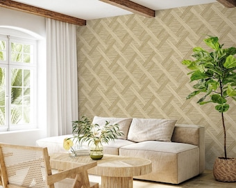 Peel and Stick Wallpaper | Self Adhesive Wallpaper | Grasscloth | Faux Grasscloth | Geometric Wallpaper | Removable Wallpaper | Wallpaper