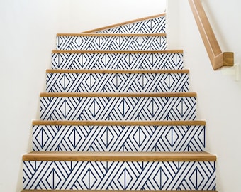 Wallpaper Peel and Stick | Removable Wallpaper | Self Adhesive Wallpaper | Geometric Wallpaper | Peel and Stick | Temporary Wallpaper | Blue