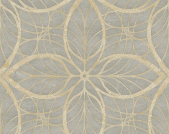 Behang | Geometrisch behang | Abstract behang | Starburst-achtergrond | Retro behangpapier | Grafisch behang | Metallic behang