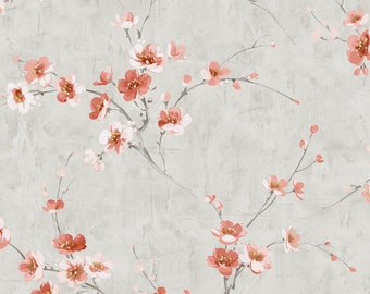 Wallpaper | Flower Wallpaper | Floral Wallpaper | Modern Wallpaper | Abstract Wallpaper | Contemporary Wallpaper | Cherry Blossom | Floral