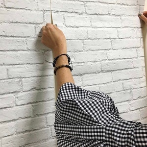 Peel and Stick | Self Adhesive Wallpaper | Brick Peel and Stick | White Brick Wallpaper | White Brick Removable Wallpaper | Wall Sticker