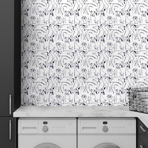 Dog Peel and Stick Wallpaper | Dog Wallpaper | Self Adhesive Wallpaper | Peel and Stick | Graphic Wallpaper | Dog Peel Stick | Decor