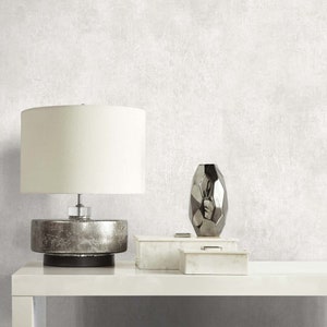 Faux Wallpaper Neutral Designer Grey Wallcovering Unpasted Traditional Wall Decor Plaster Look Home Wallpaper